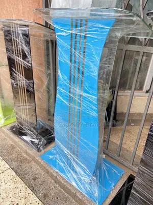 Blue Glass Podium