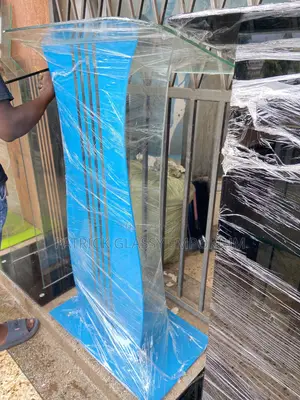 Blue Glass Podium
