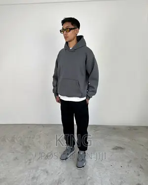Hoodie Plain Grey
