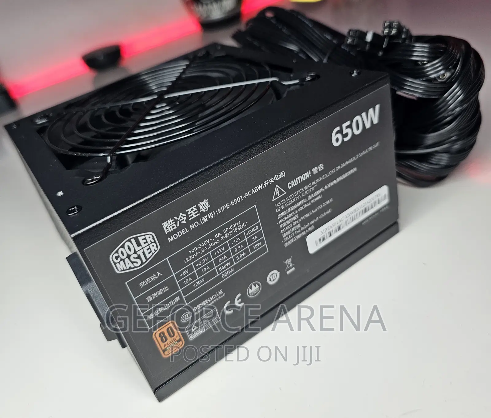 Coolermaster 650watts Desktop Power Supply Unit - Brand New