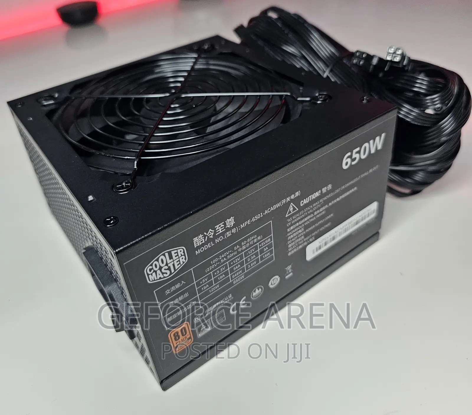 Coolermaster 650watts Desktop Power Supply Unit - Brand New