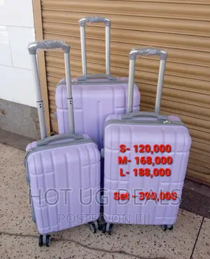 Waterproof Plastic Travel Suitcase Fashion Bag - Purple