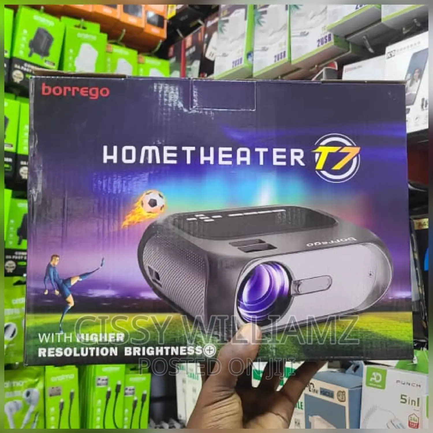 Borrego T7 Smart LED Projector/T7 HD LED Wifi Projector