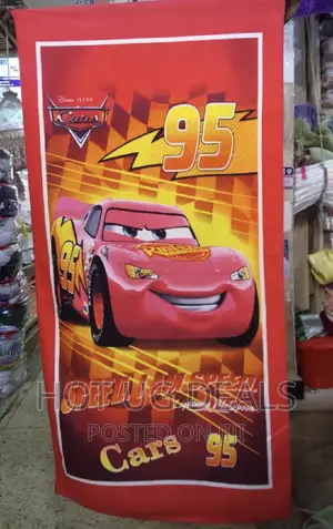 Kids Cotton Towel Speed Car - Multicolor