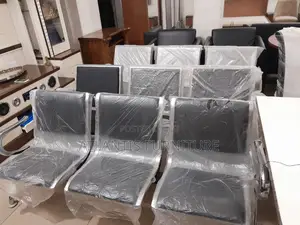 Silver and Black Air Port Chair
