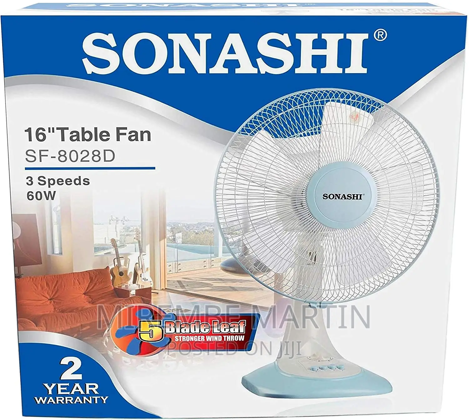 SONASHI Table Fan 16-Inch SF-8028D