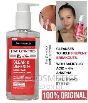 NEUTROGENA Clear and Defend+ Facial Wash With SALICYLIC ACID