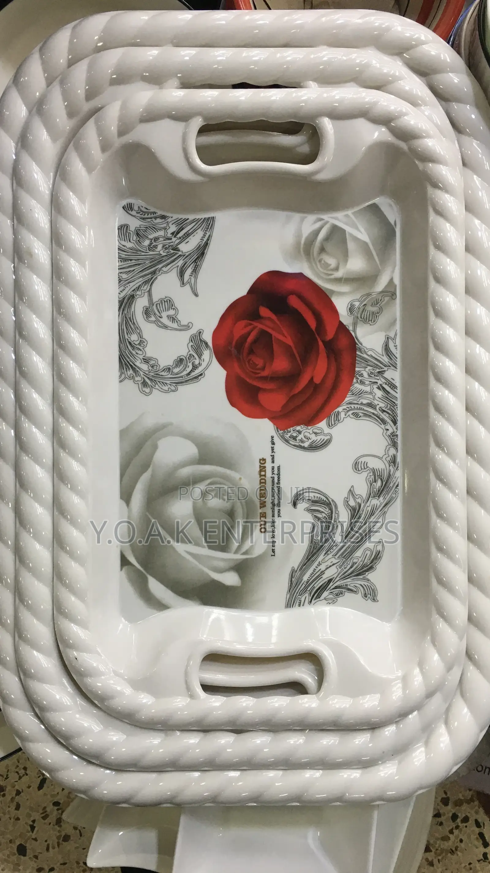 Melamine Trays 3pcs