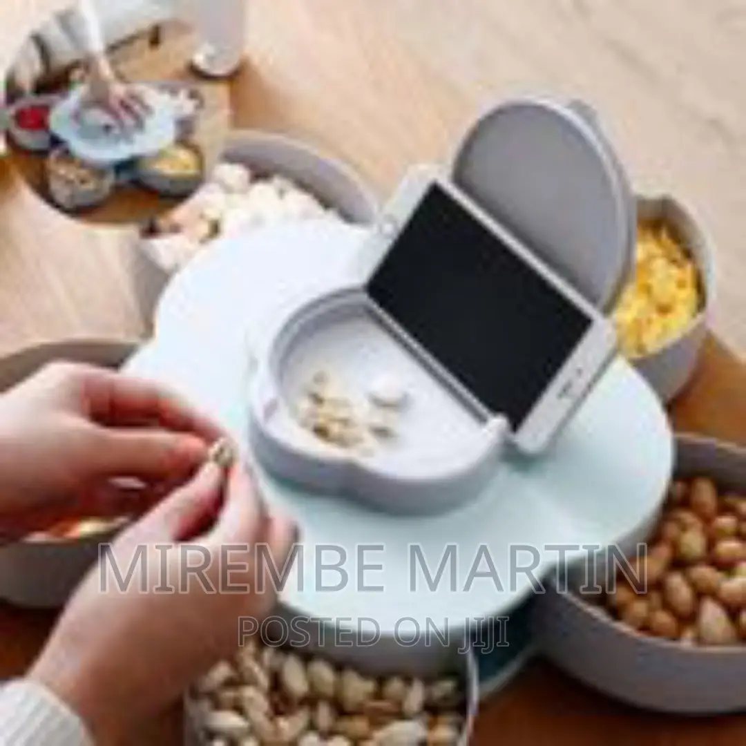 Candy Box Serving Rotating Tray Storage With Stand,