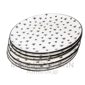 Round Star Design Dinner Plates, 6pcs –