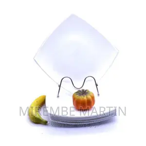 6 Pieces of Square Curved Snow Dinner Plates