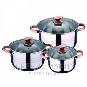 3 Piece Stainless Steel Saucepans/Cookware Pots-