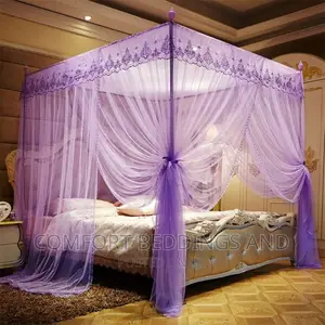Four Stand Mosquito Net Purple 4*6, 5*6, 6*6