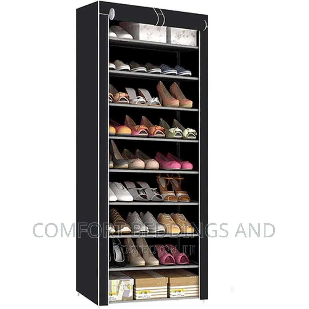 Coth Metallic Shoe Rack Black