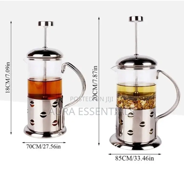 2 Stainless Steel French Press Coffee Filter Pot( Tea Maker)