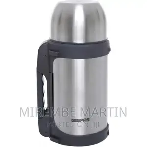 Geepas GSVB4110 1.2L Stainless Steel Vacuum Flask, Silver
