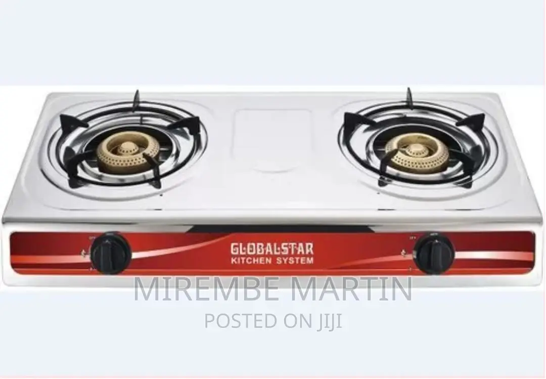Global Star Double Burner Gas Stove Stainless Steel
