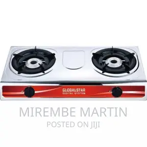 Globalstar Double Burner Gas Stove Stainless Steel – Whit