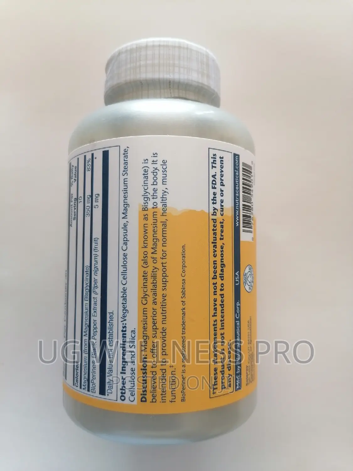 Solaray High Absorption Magnesium Glycinate 350mg 120 Vegcap