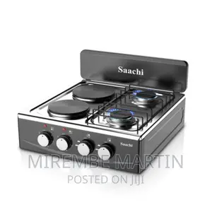 Saachi 2gas Plus 2electric Hot Plates Stainless Steel Table