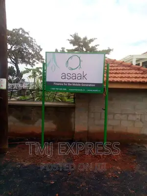 2d 2 Poles Standing Signages 2 Mx1 Meter