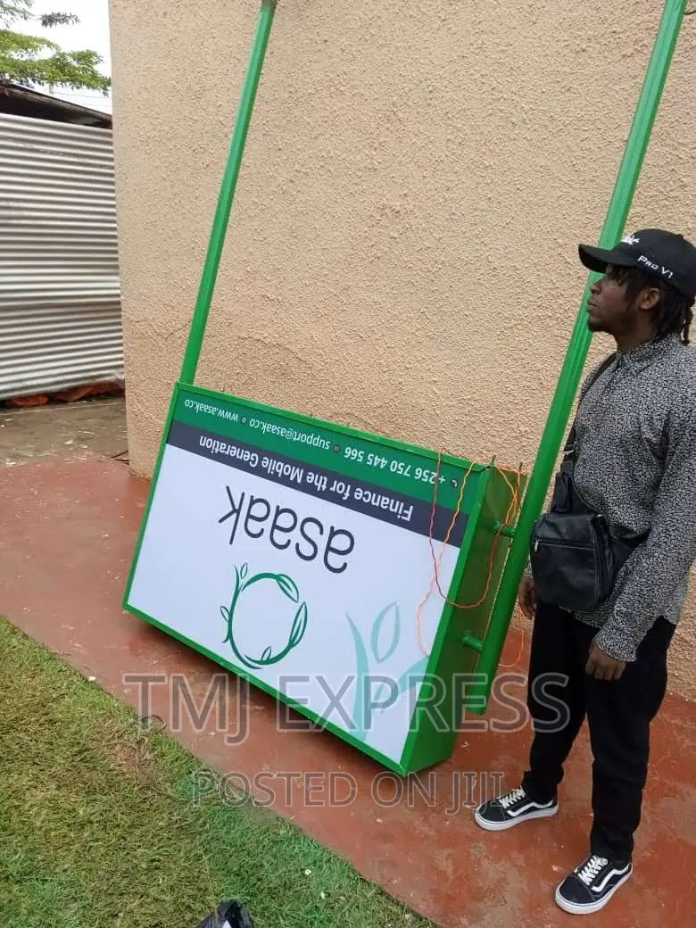 2d 2 Poles Standing Signages 2 Mx1 Meter