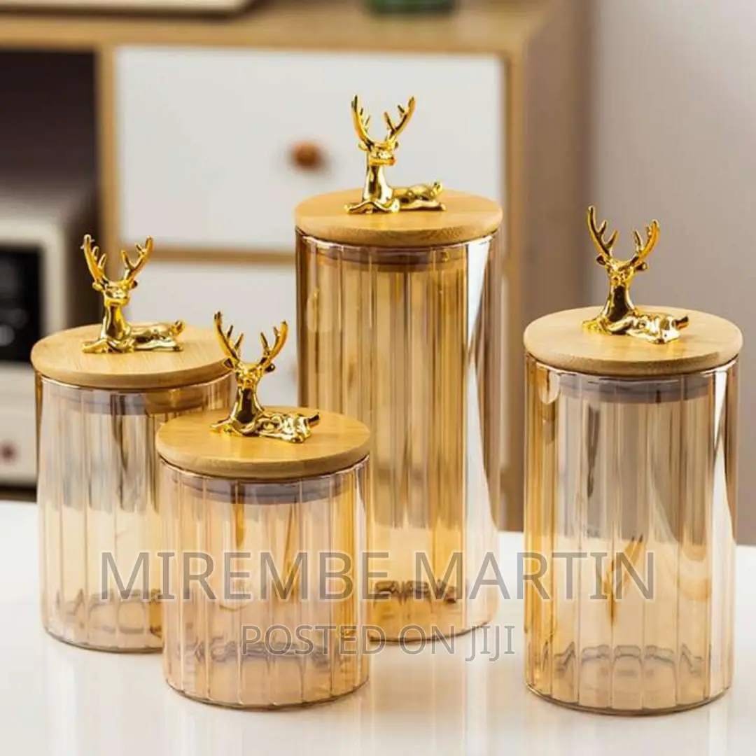 Golden Deer Glass Storage Jar 3pcs (Copy)