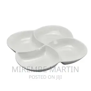 4 Portion Curved Plates 6pc – White