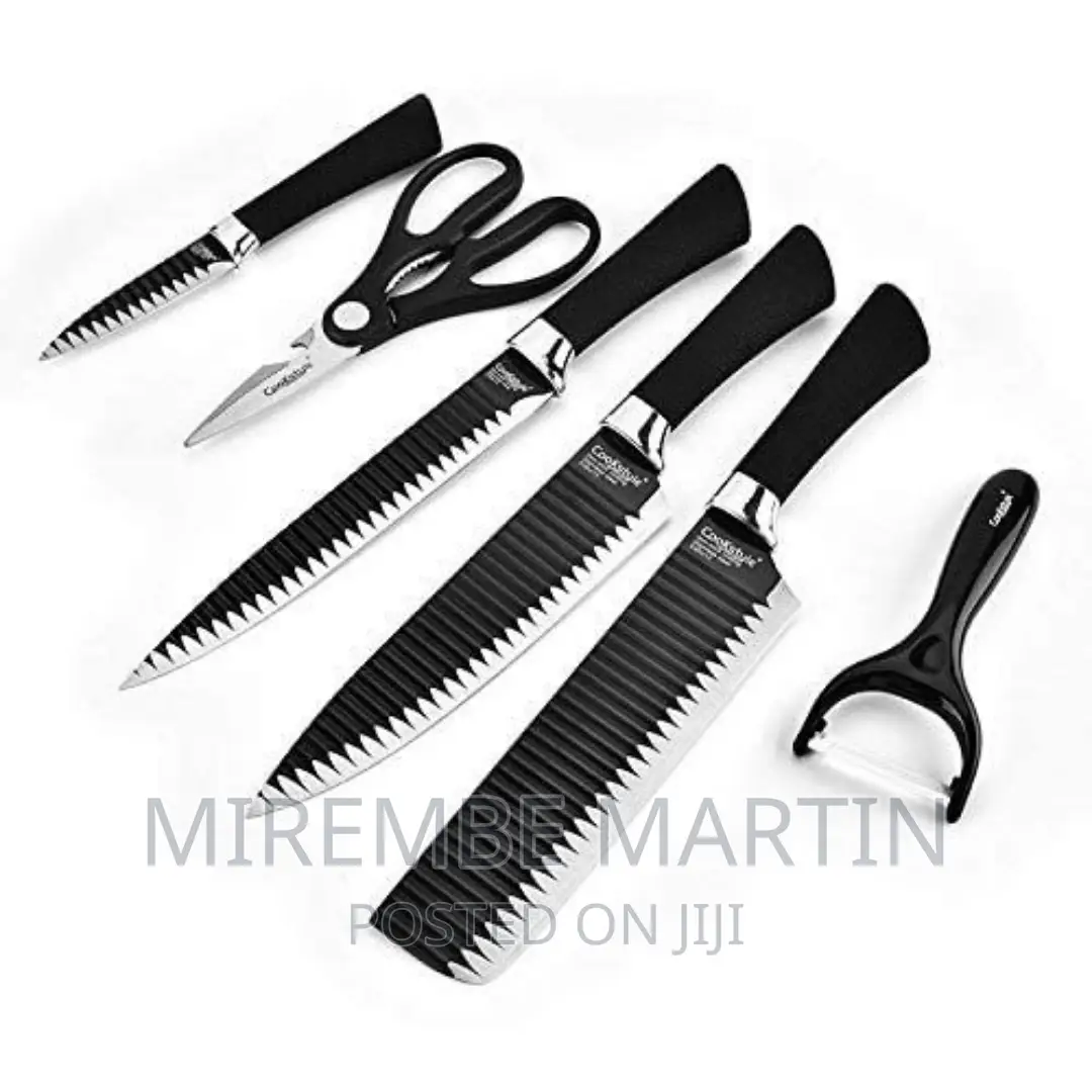 6 Piece Knife Set- Black