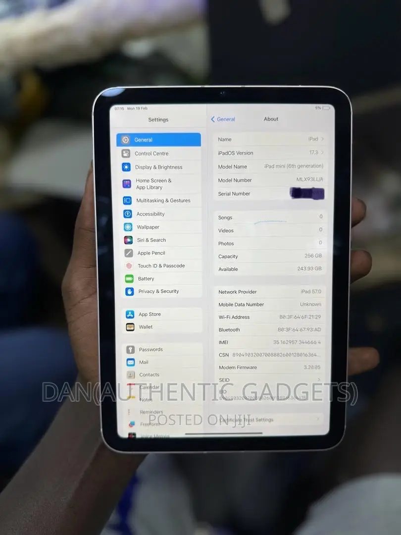 New Apple iPad mini 6 256 GB Silver