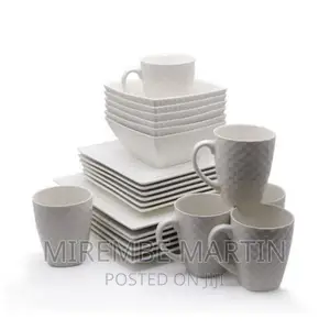 24 Pieces Ceramic Cups Bowls Small Plates Dinner Plates-