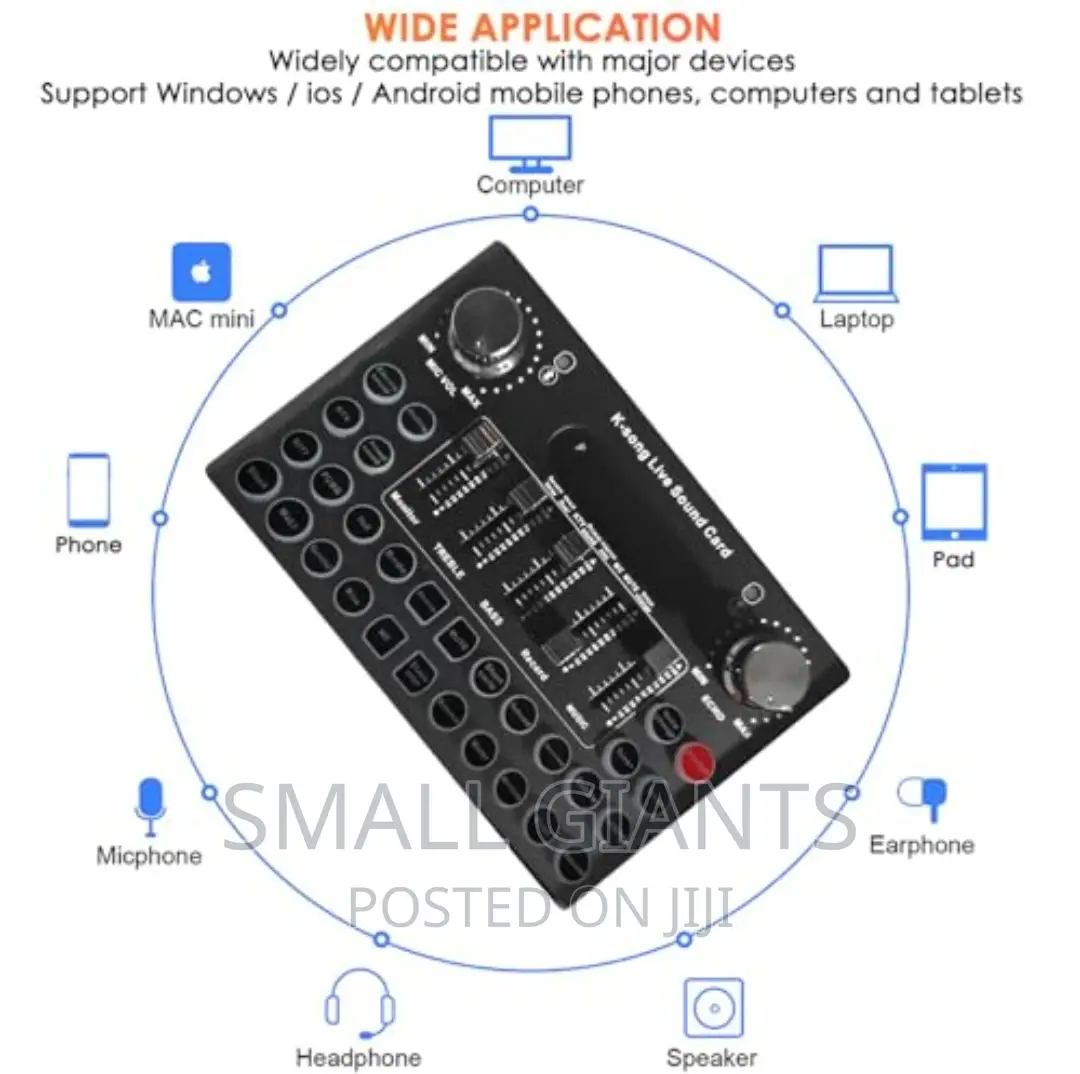Live Sound Card Wid Effects,Voice Changer BT Accompaniment
