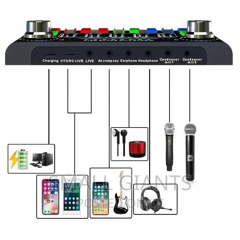 Live Sound Card Wid Effects,Voice Changer BT Accompaniment