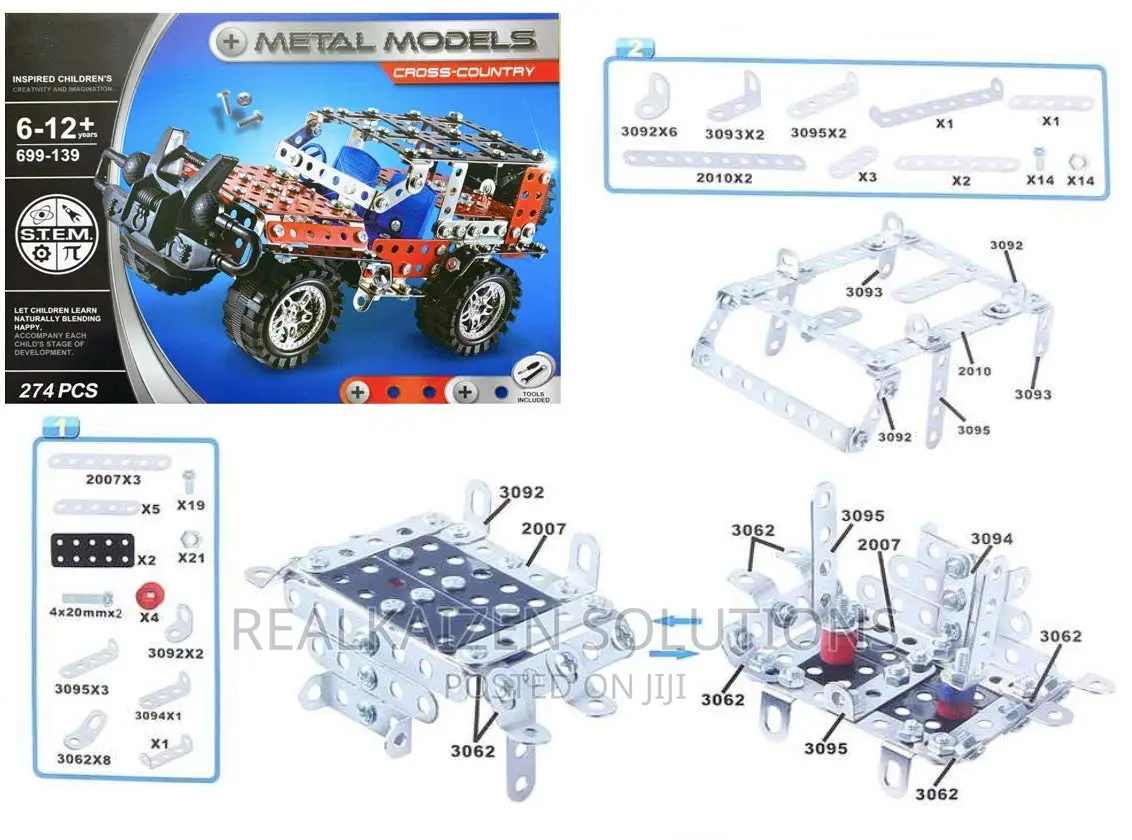 METAL MODELS Educational Learning Building Vehicle Toy