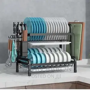 2 Tier Dish Rack With Drip Tray
