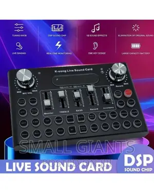 Live Sound Card Wid Effects,Voice Changer BT Accompaniment