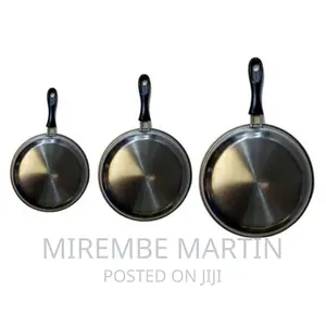 Set of 3 Frying Pans – Black, Silver