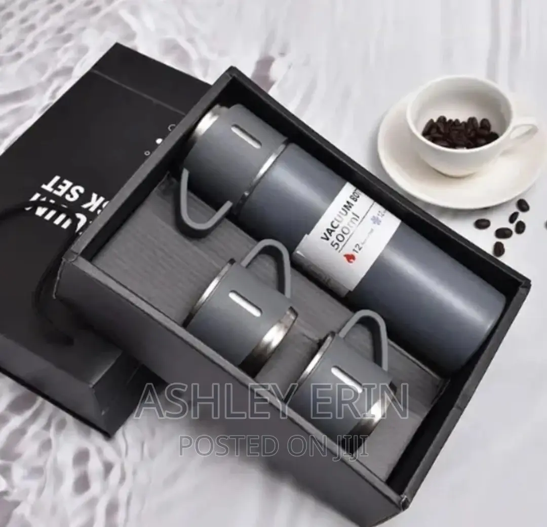 Stainless Steel Vaccum Flask Set With Cups