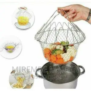 Foldable Multi-Purpose Chef Basket – Silver