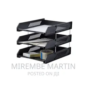 3 Layers Plastic Office Tray – Black