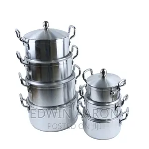 7pc Aluminum Alloy Saucepan Set With Covers