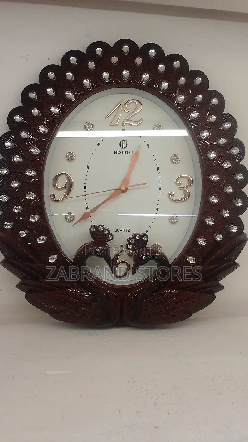 Peacock Like Shape Wall Clock