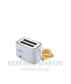 2slices Bread Toaster- White Silver