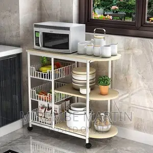 Multi-Functional Microwave Oven Stand Storage Organizer
