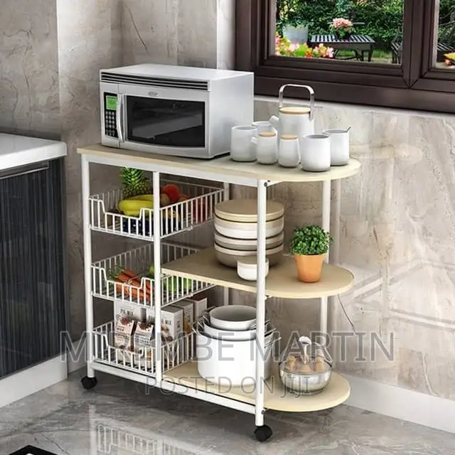 Multi-Functional Microwave Oven Stand Storage Organizer