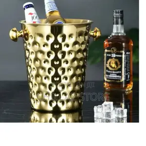 Steel Gold Ice Bucket.
