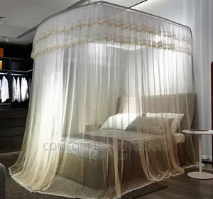 Two Stand Adjustable Mosquito Net White 5*6, 6*6