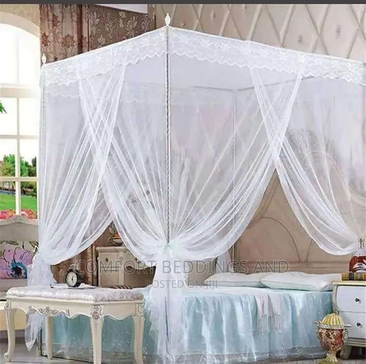 Four Stand Square Mosquito Net White 4*6, 4*6, 6*6