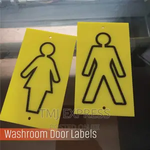 Door Toilet Labels
