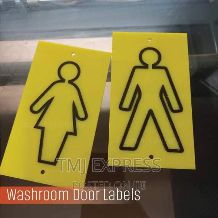 Door Toilet Labels